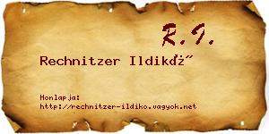 Rechnitzer Ildikó névjegykártya